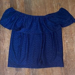 Off the shoulder blouse.